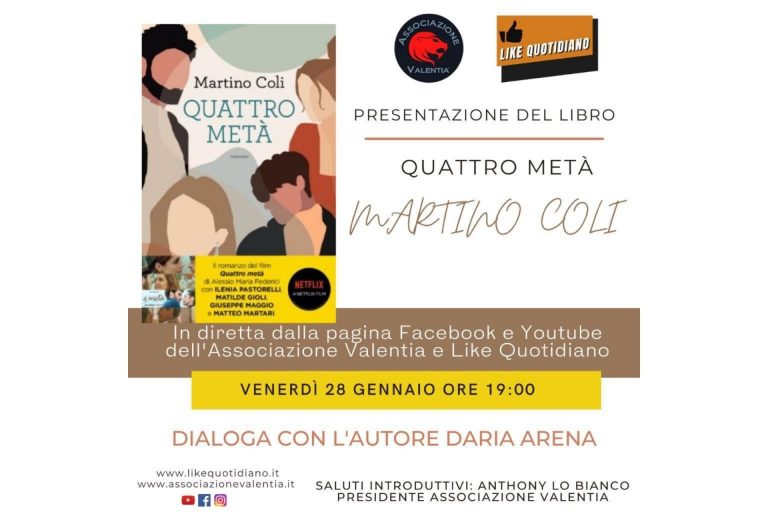 “Quattro metà”, appuntamento con Martino Coli