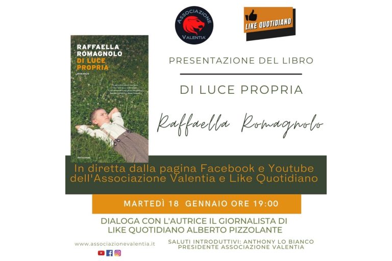 “Di luce propria”, appuntamento con Raffaella Romagnolo