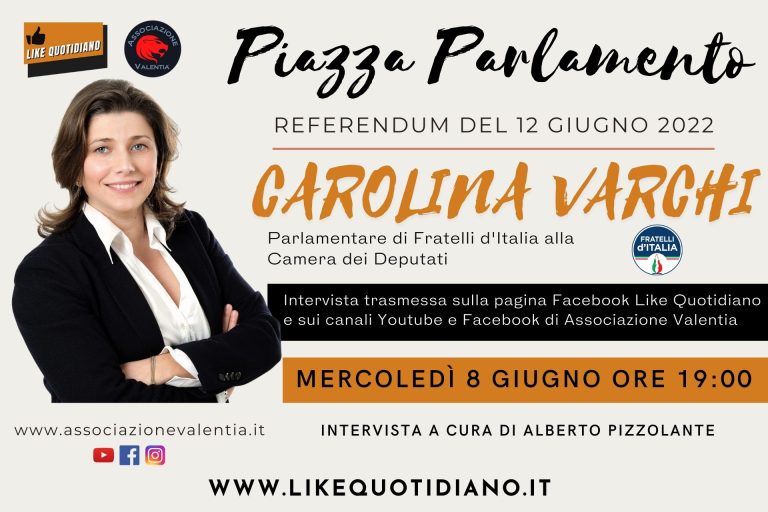 Piazza Parlamento: intervista a Carolina Varchi