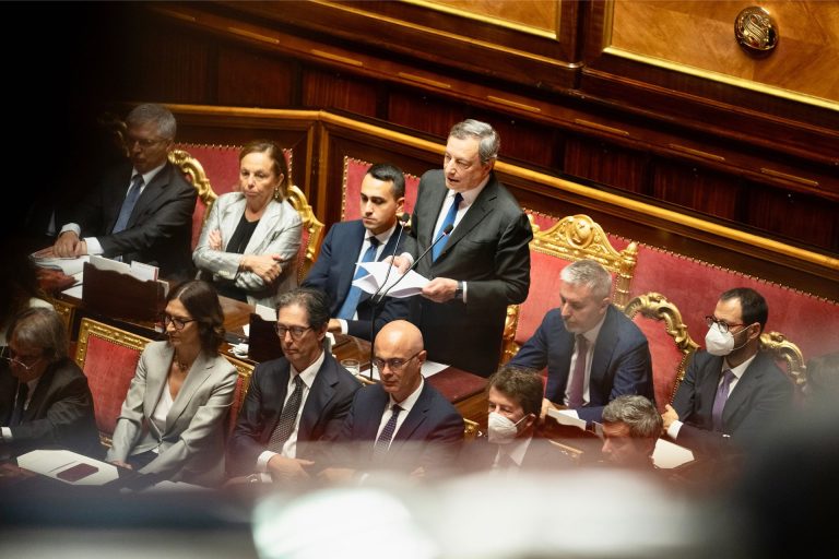 La stizzita replica di Mario Draghi al Senato