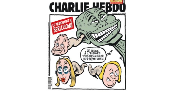 Cherli Hebdo copertina Berlusconi